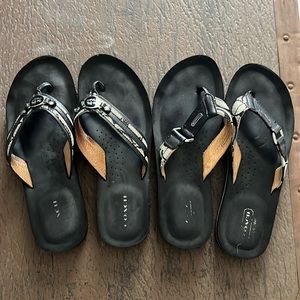 Coach Jada flip-flops both size 9 Two different styles straps $50 for both!